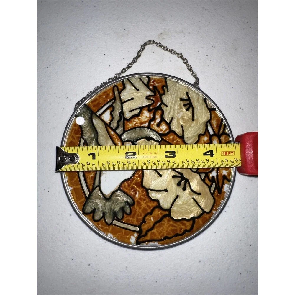 Vtg Amia Stained Glass Hummingbird Suncatcher Hanging Window Ornament Painted